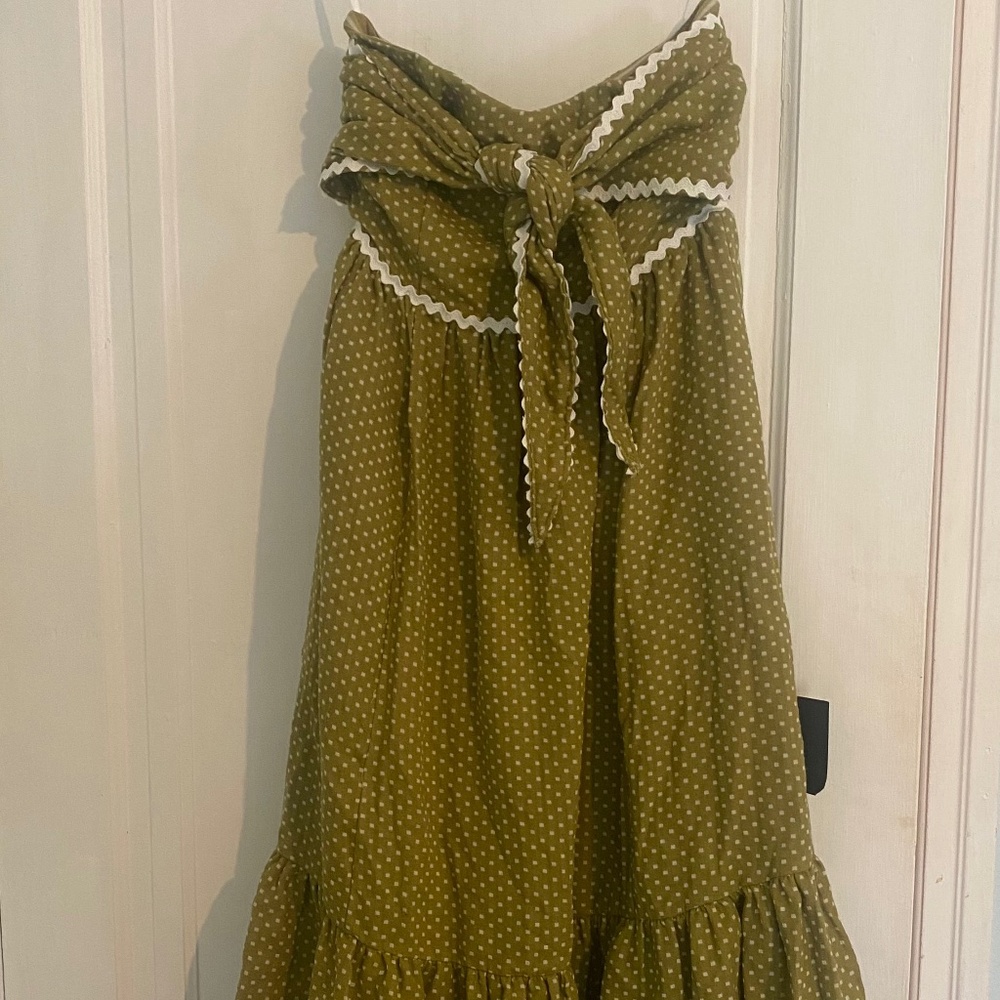 Lulu’s Green Polka Dot Midi Dress